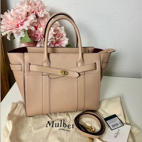 Mulberry Bags Mulberry Small Zipped Bayswater Bag In Rosewater Poshmark